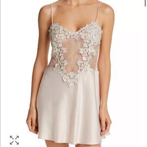 FLORA NIKROOZ SHOWSTOPPER CHEMISE SLIP champagne